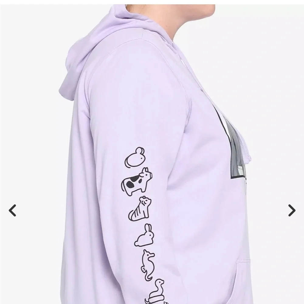 Hot Topic Lavender Fruits Basket Graphic Hoodie